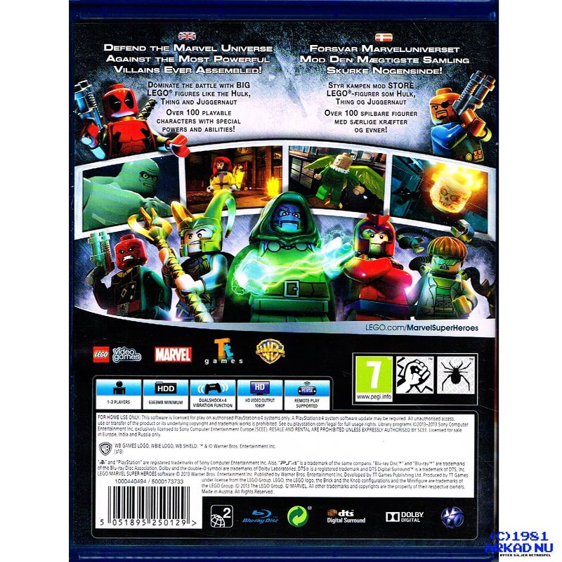 LEGO MARVEL SUPER HEROES PS4