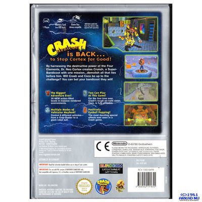 CRASH BANDICOOT THE WRATH OF CORTEX GAMECUBE