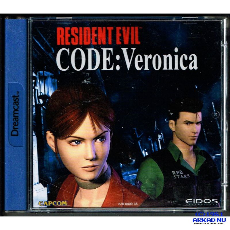 RESIDENT EVIL CODE VERONICA DREAMCAST TYSK UTGÅVA