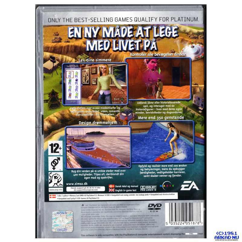 THE SIMS 2 PS2 DANSK