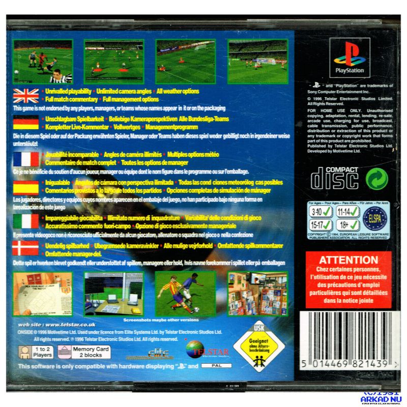 ONSIDE COMPLETE SOCCER PS1