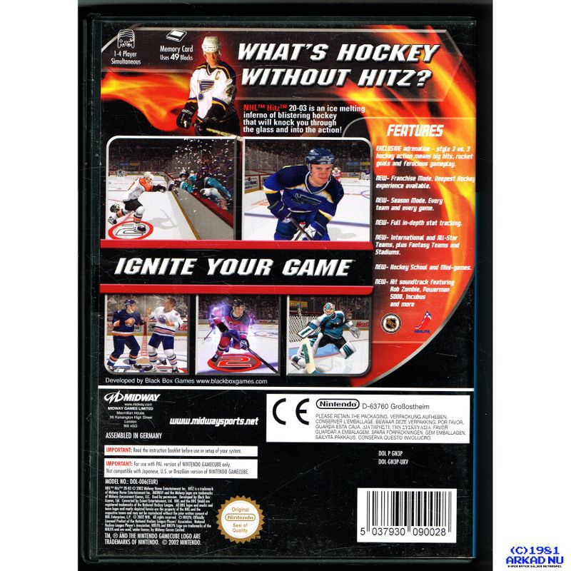 NHL HITZ 2003 GAMECUBE