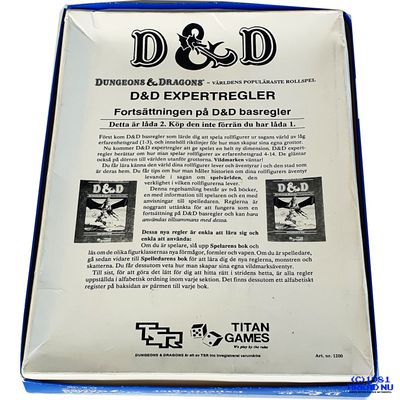 DUNGEONS & DRAGONS LÅDA 2 EXPERTREGLER SVENSKA