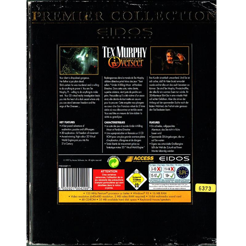 TEX MURPHY OVERSEER PC BIGBOX