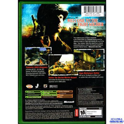 WORLD WAR II COMBAT IWO JIMA XBOX NTSC USA