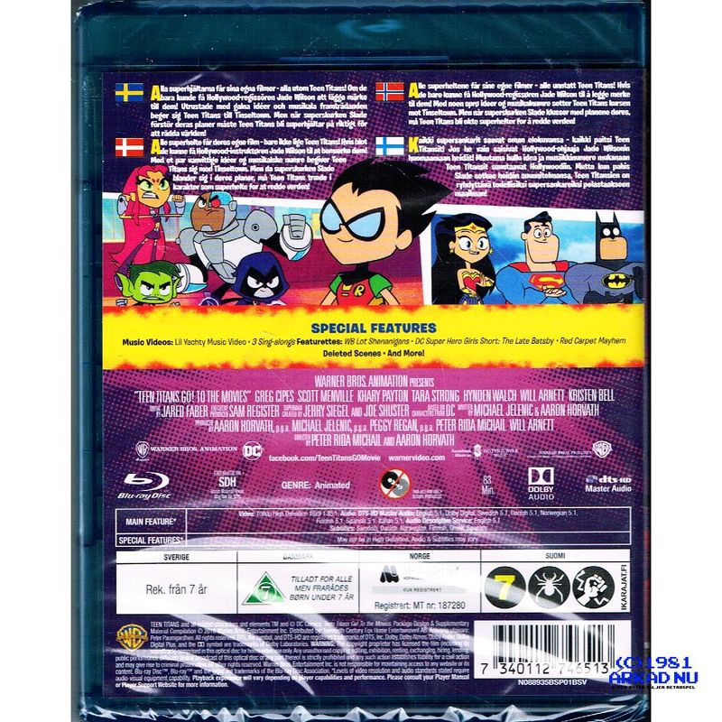 TEEN TITANS GO! TO THE MOVIES BLU-RAY