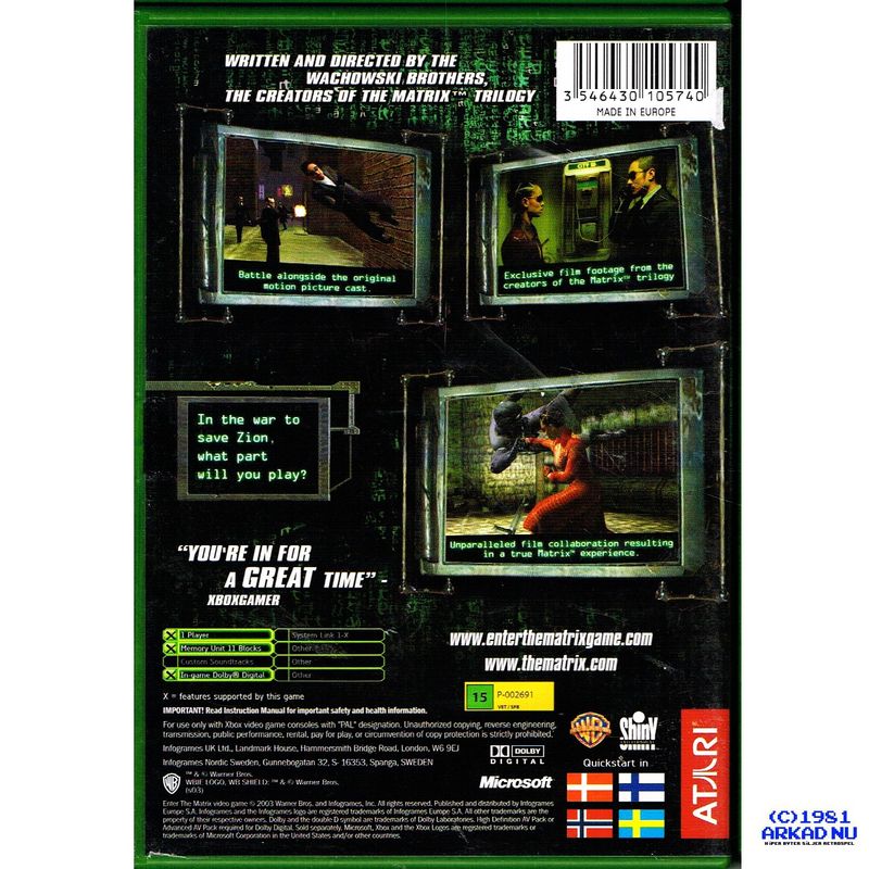 ENTER THE MATRIX XBOX