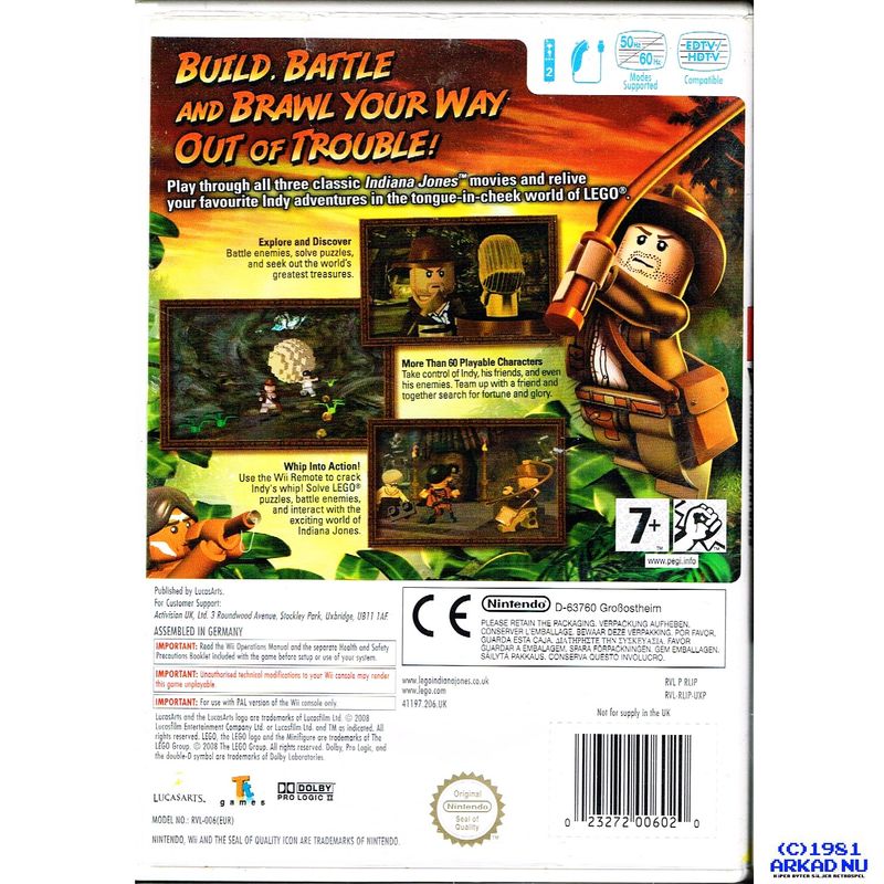 LEGO INDIANA JONES THE ORIGINAL ADVENTURES WII