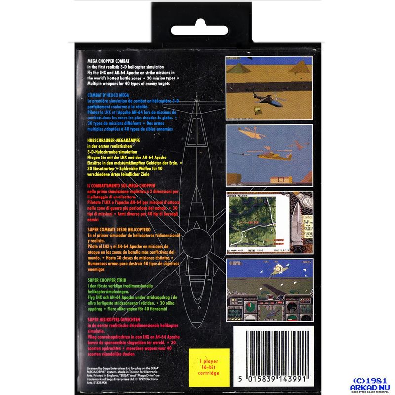 LHX ATTACK CHOPPER MEGADRIVE