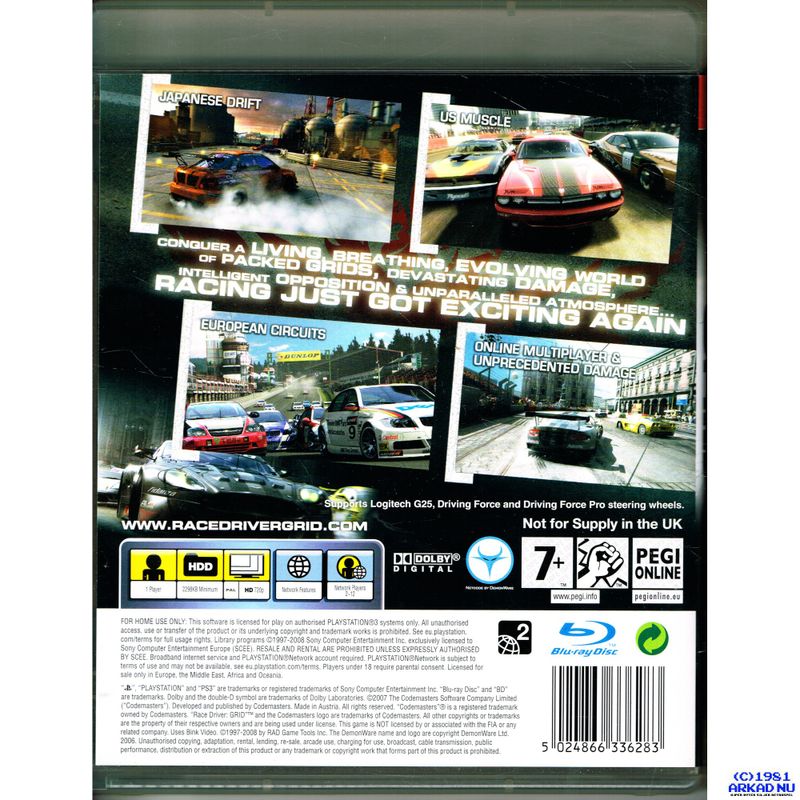 RACEDRIVER GRID PS3