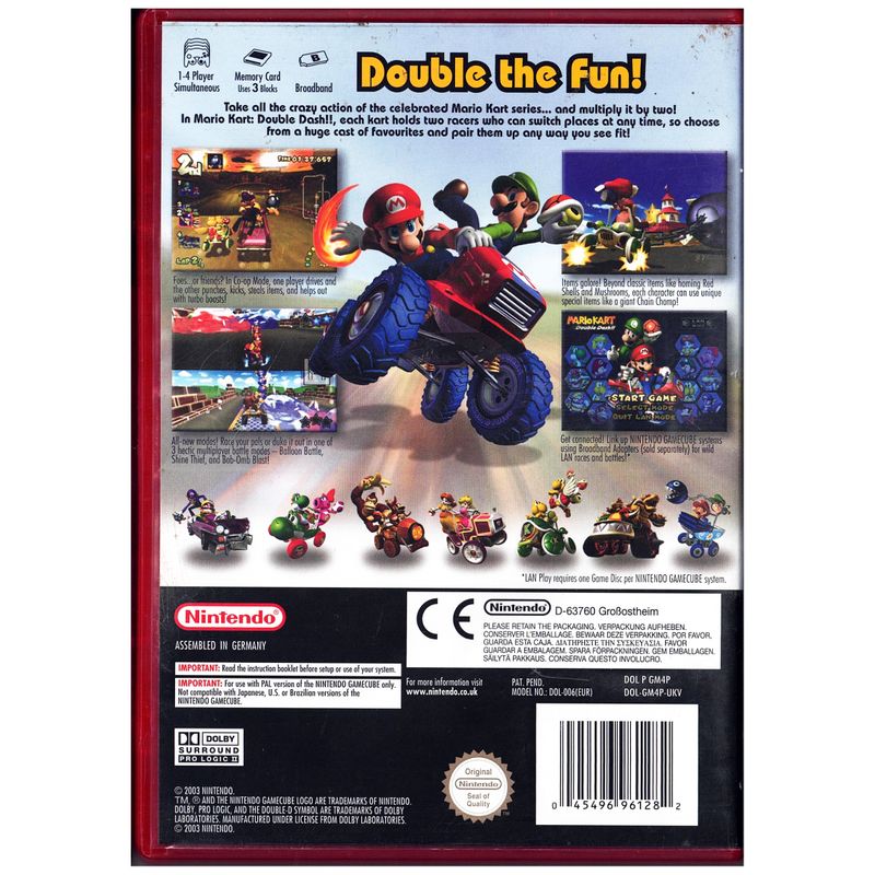 MARIO KART DOUBLE DASH GAMECUBE