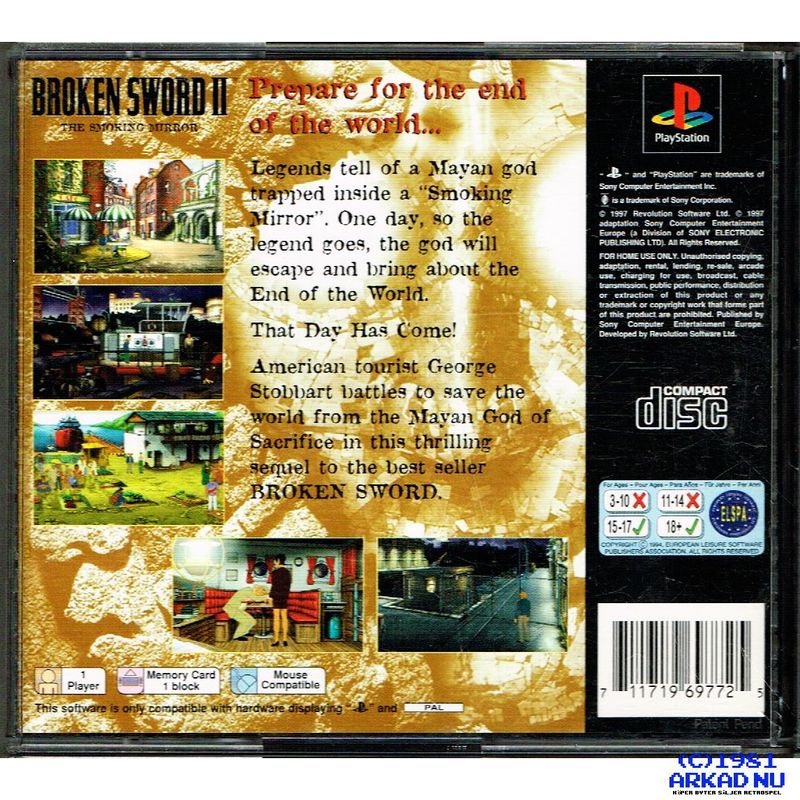 BROKEN SWORD II THE SMOKING MIRROR PS1