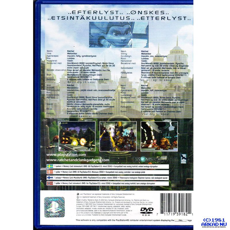 RATCHET & CLANK PS2