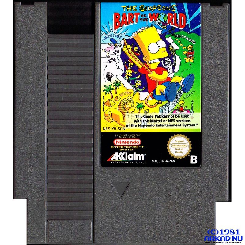 BART VS THE WORLD NES SCN