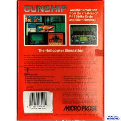 GUNSHIP C64 KASSETT