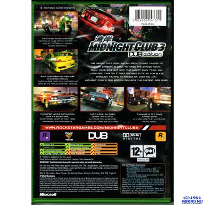 MIDNIGHT CLUB 3 DUB EDITION XBOX