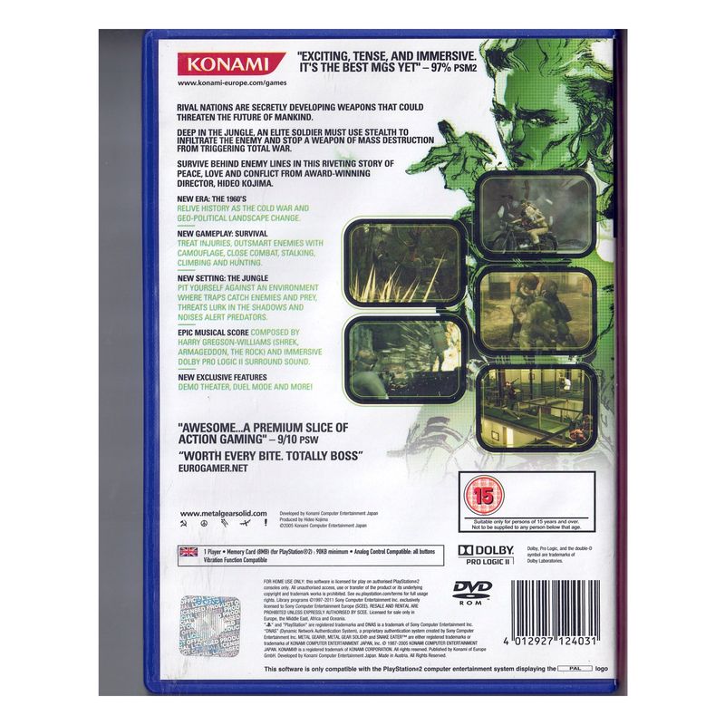 METAL GEAR SOLID 3 SNAKE EATER – PlayStation 2