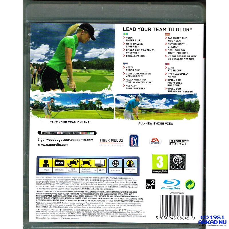 TIGER WOODS PGA TOUR 11 PS3