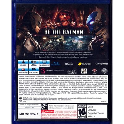 BATMAN ARKHAM KNIGHT PS4
