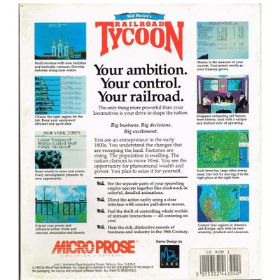 SID MEIERS RAILROAD TYCOON PC BIGBOX