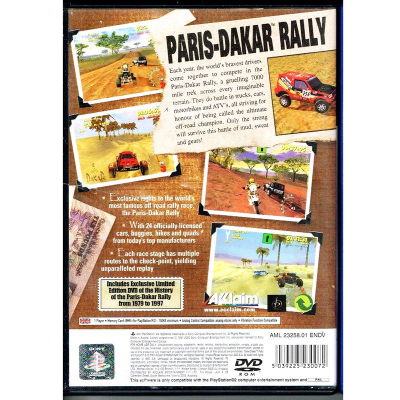 PARIS-DAKAR RALLY LIMITED EDITION PACK PS2