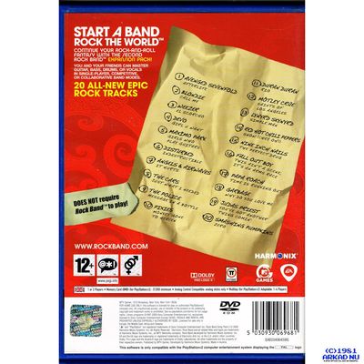 ROCK BAND SONG PACK 2 PS2