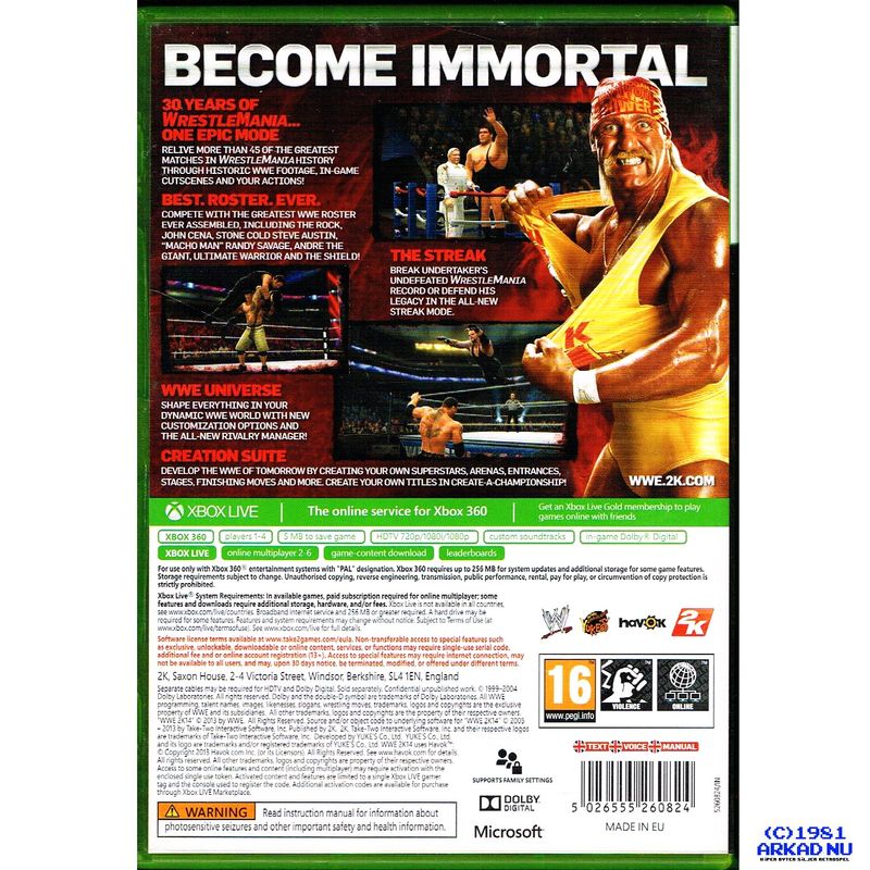 WWE 2K14 XBOX 360