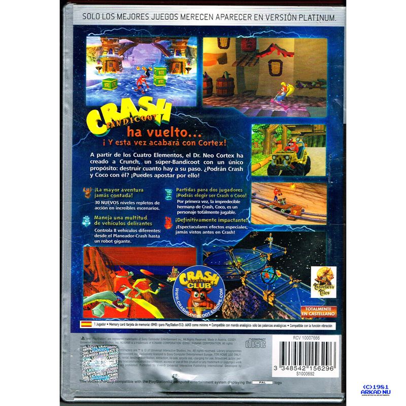 CRASH BANDICOOT THE WRATH OF CORTEX PS2