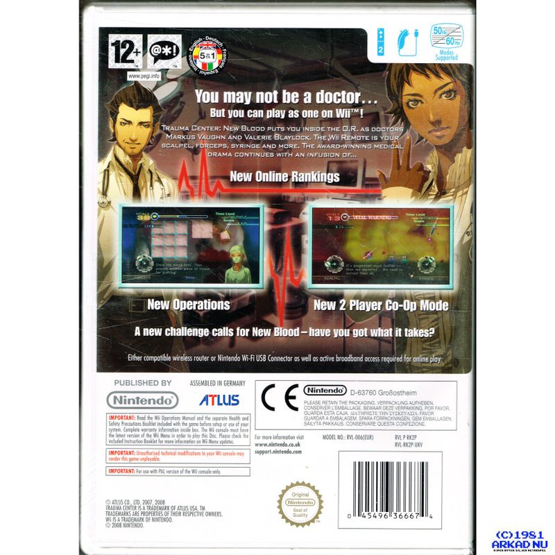 TRAUMA CENTER NEW BLOOD WII