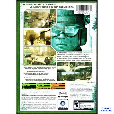 TOM CLANCYS GHOST RECON ADVANCED WARFIGHTER XBOX NTSC USA