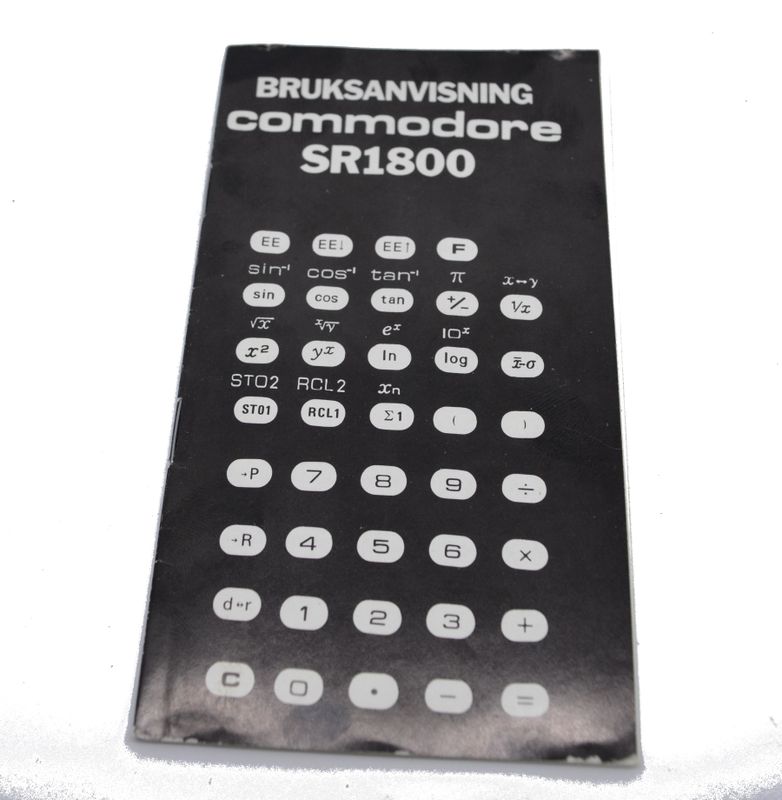 COMMODORE SR-1800 VFD MINIRÄKNARE MED SVENSK BRUKSANVISNING