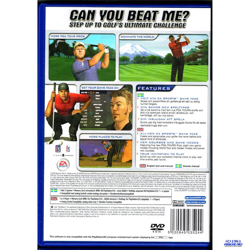 TIGER WOODS PGA TOUR 2004 PS2