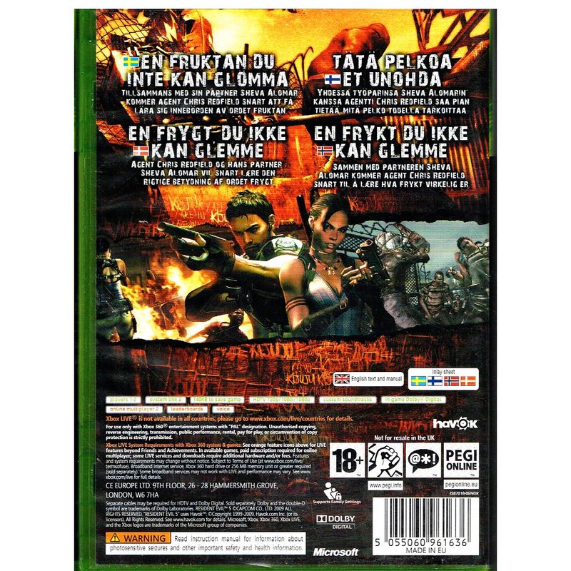 RESIDENT EVIL 5 XBOX 360