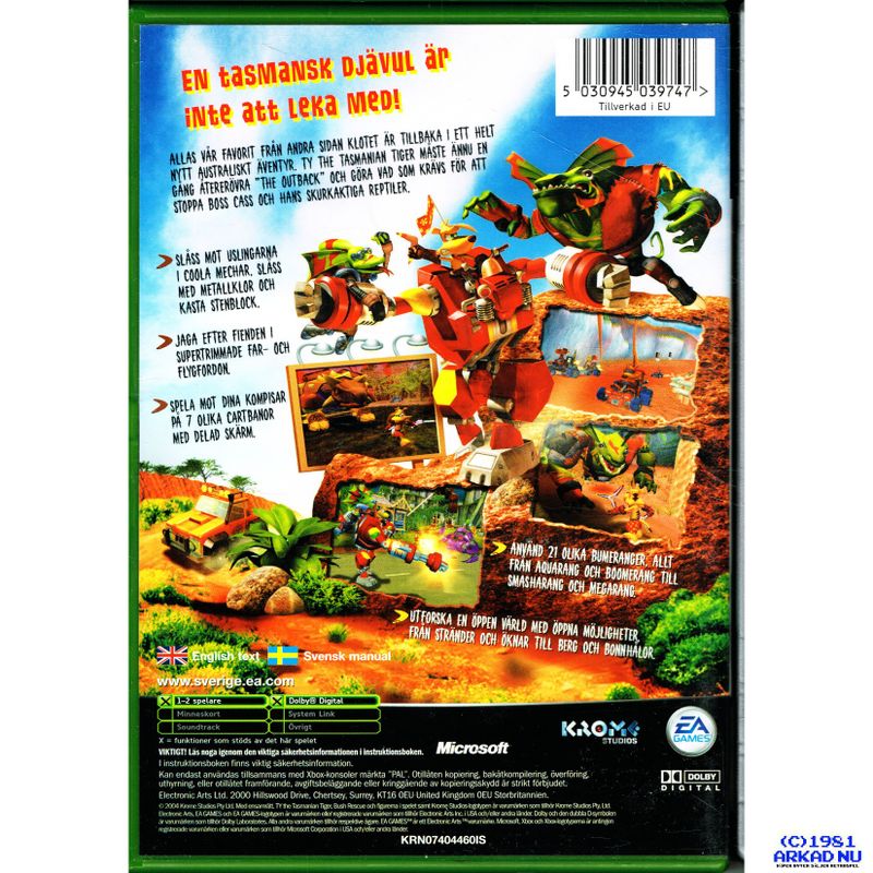 TY THE TASMANIAN TIGER 2 BUSH RESCUE XBOX