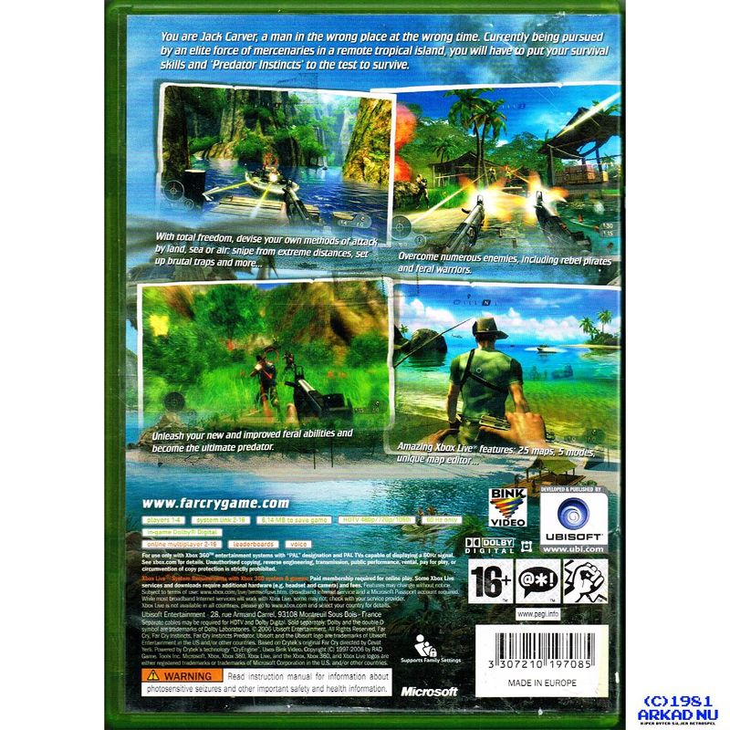 FARCRY INSTINCTS PREDATOR XBOX 360