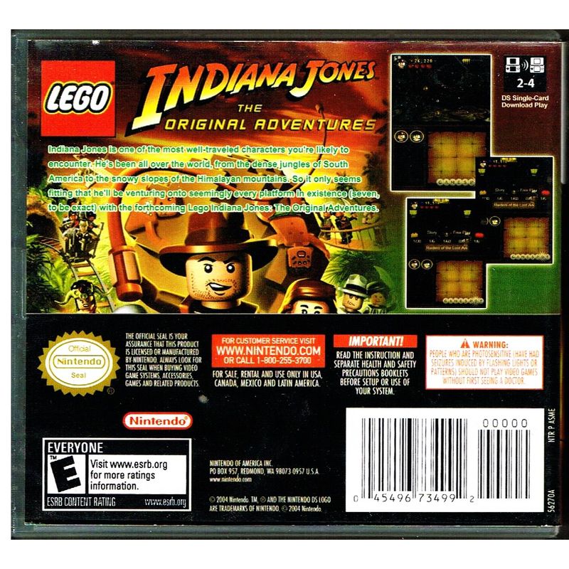 LEGO INDIANA JONES THE ORIGINAL ADVENTURE DS