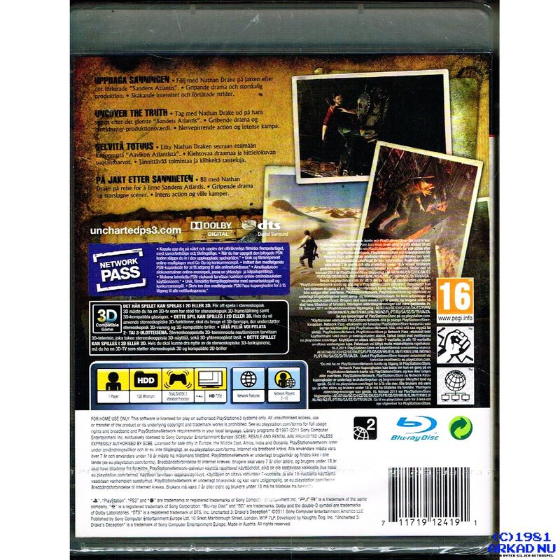 UNCHARTED 3 DRAKES DECEPTION PS3