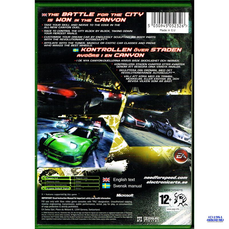 NEED FOR SPEED CARBON XBOX