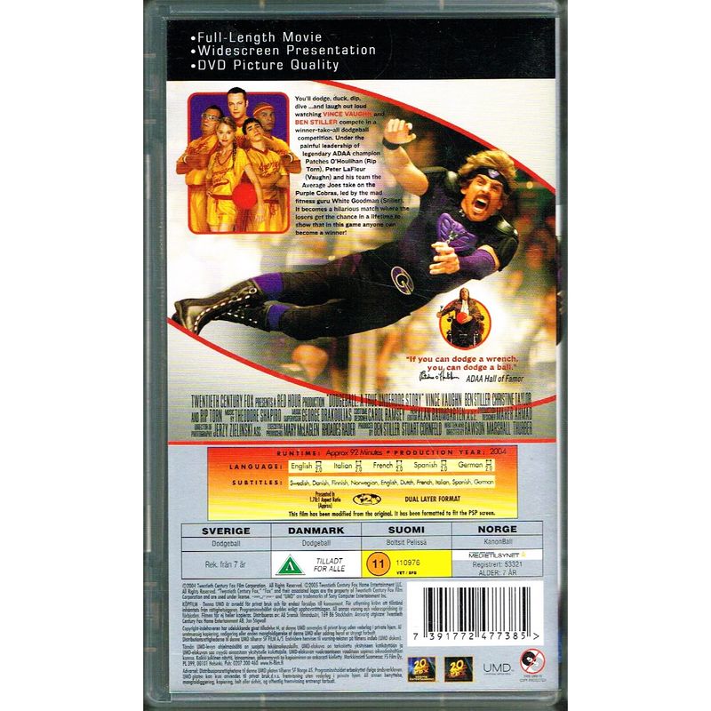 DODGEBALL UMD FILM PSP
