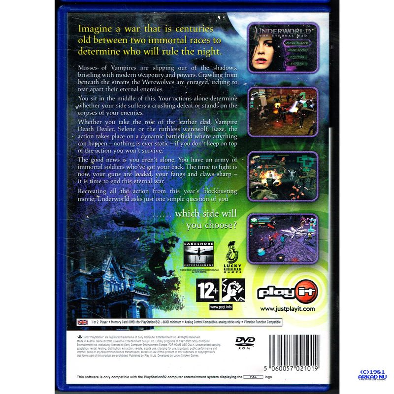 UNDERWORLD THE ETERNAL WAR PS2