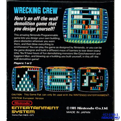 WRECKING CREW NES SCN 3 SKRUVARS