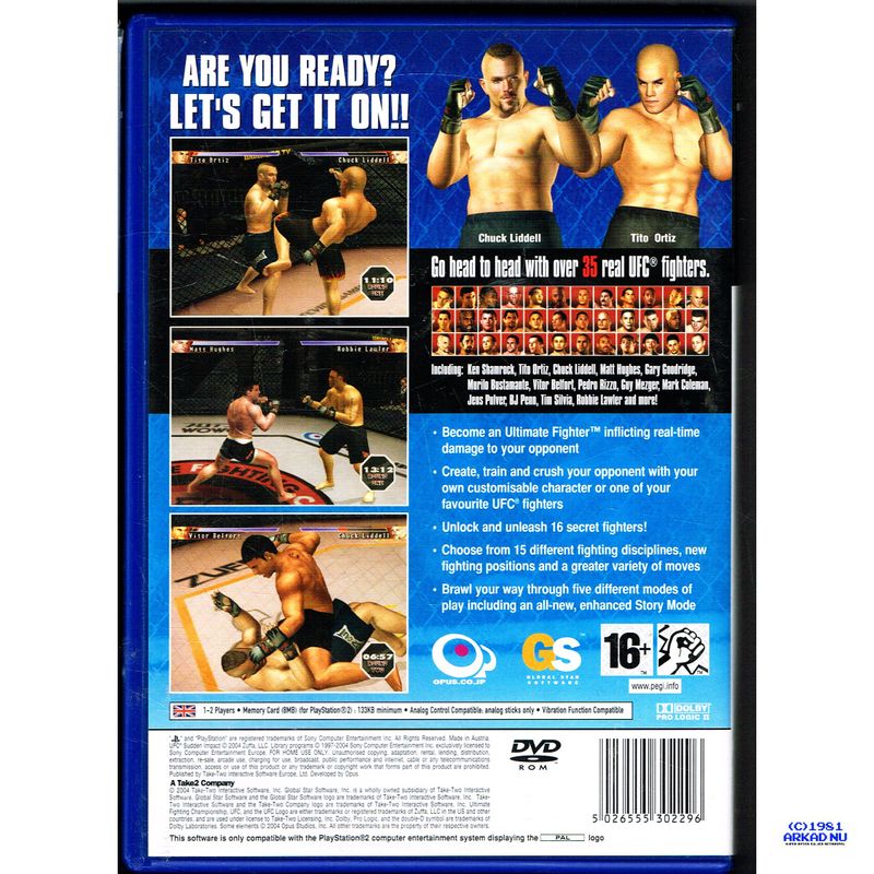 UFC SUDDEN IMPACT PS2