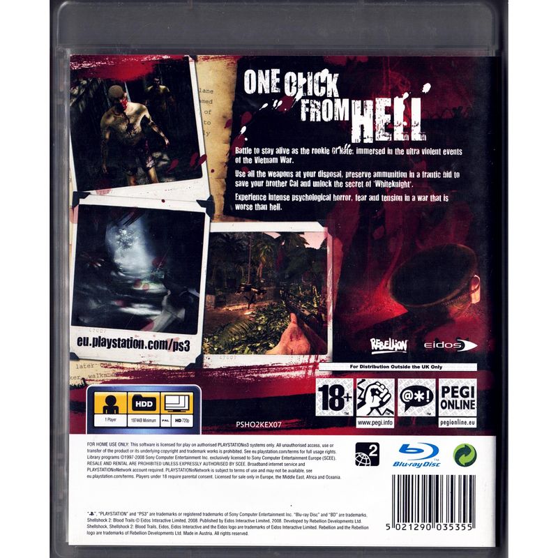 SHELLSHOCK 2 BLOOD TRAILS PS3