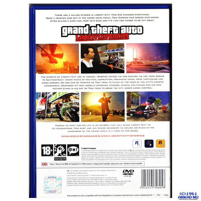 GRAND THEFT AUTO LIBERTY CITY STORIES PS2