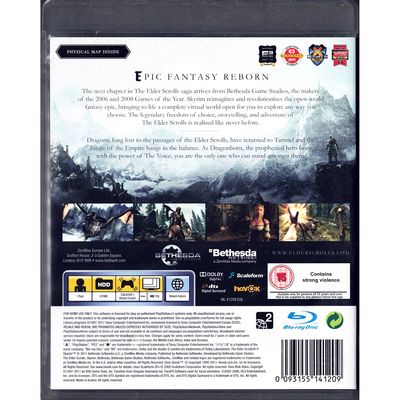 SKYRIM ELDER SCROLLS 5 PS3