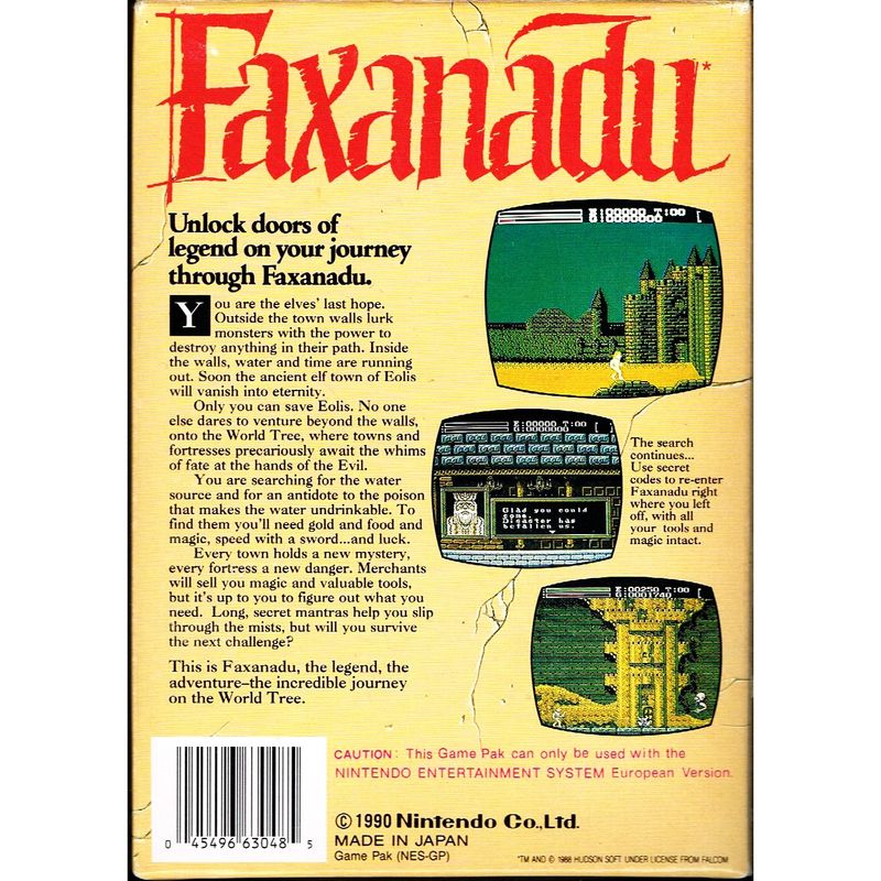 FAXANADU NES SCN