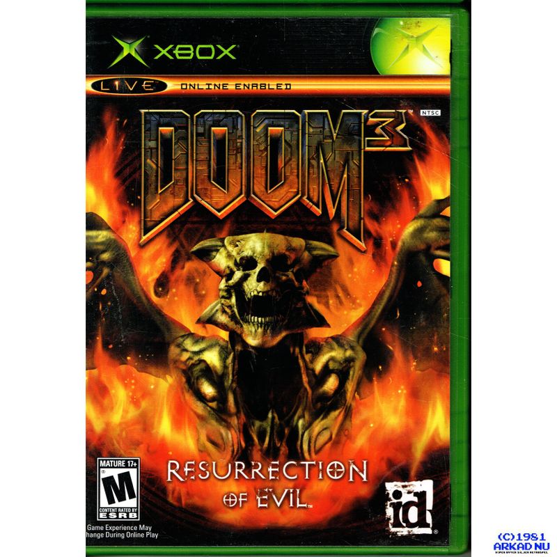 DOOM 3 RESURRECTION OF EVIL XBOX NTSC USA