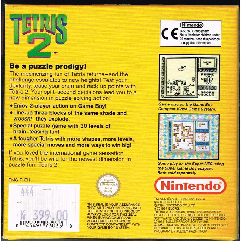 TETRIS 2 GAMEBOY SCN