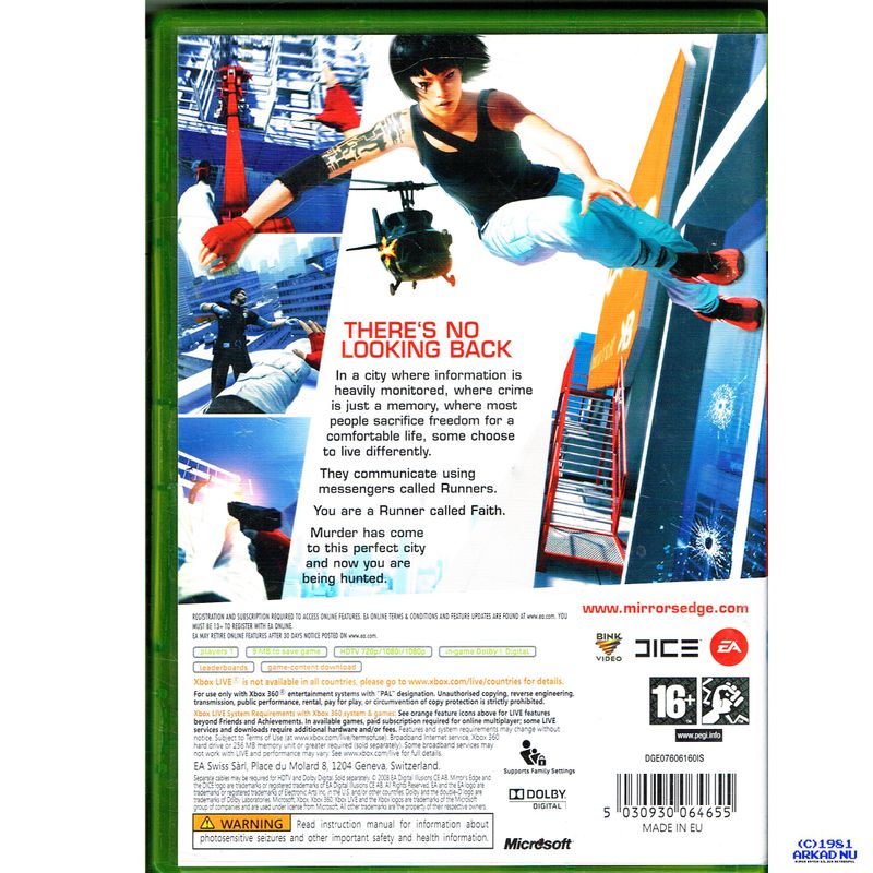 MIRRORS EDGE XBOX 360