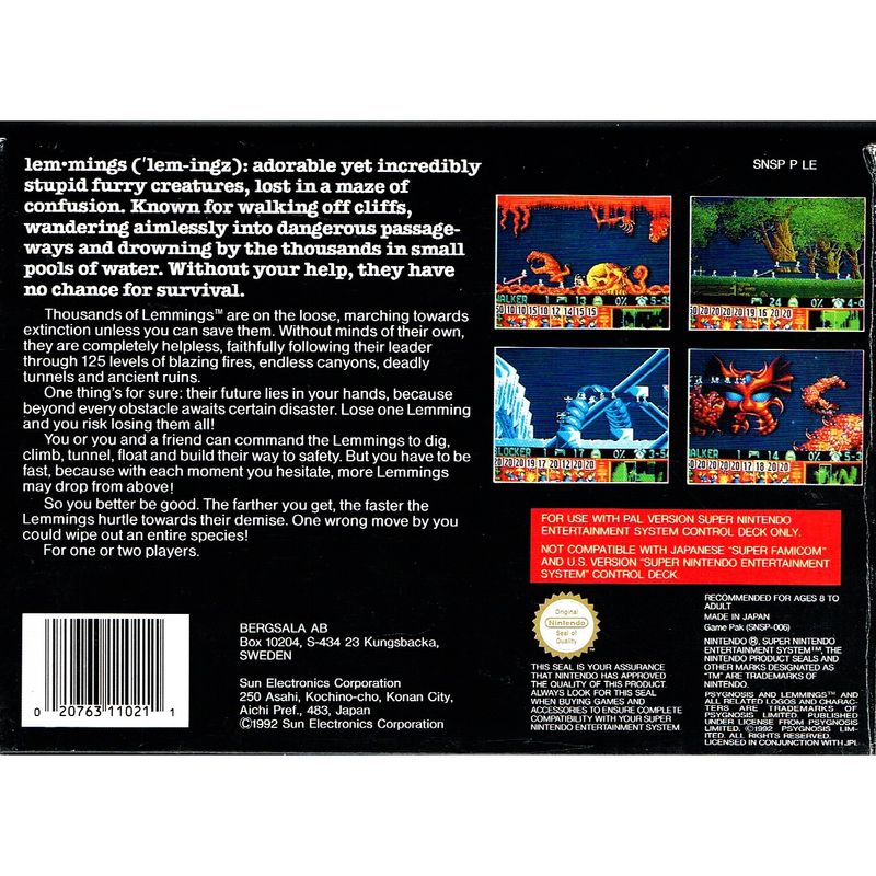 LEMMINGS SNES SCN